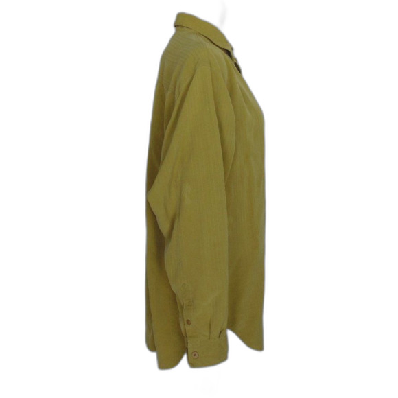 TOMMY BAHAMA Silk Shirt, L, Green, Long sleeves, Pocket, Jacquard stripes, Solid - Picture 8 of 13